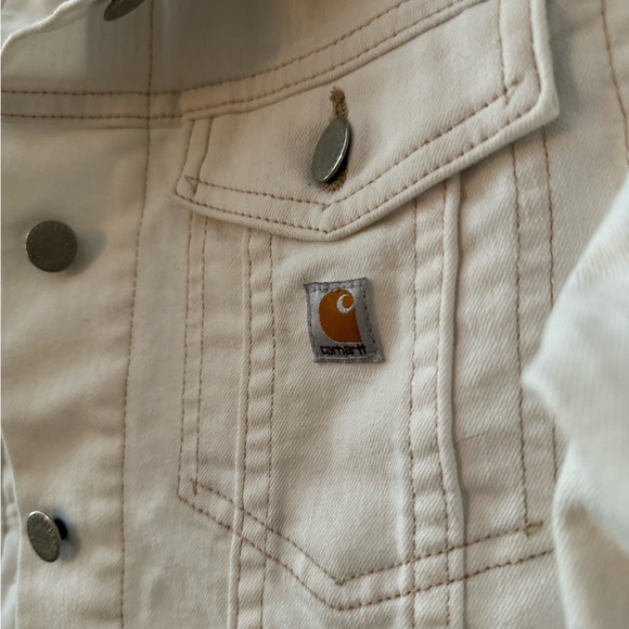 Vintage Carhartt White Denim Jacket - Picture 3 of 3